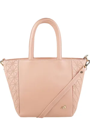 Metro Pink Textured PU Shopper Handheld Bag
