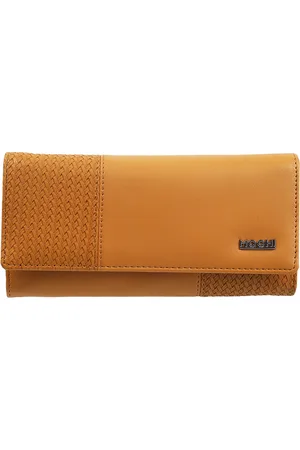 All Things Mochi Yellow & Brown Textured Purse Clutch
