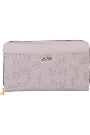 All Things Mochi Women Purple & Gold-Toned Zip Around Wallet