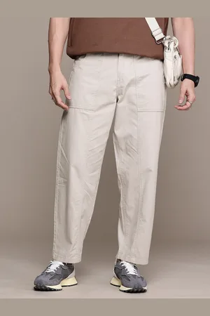 WROGN Men Oversized Pure Cotton Chinos Trousers