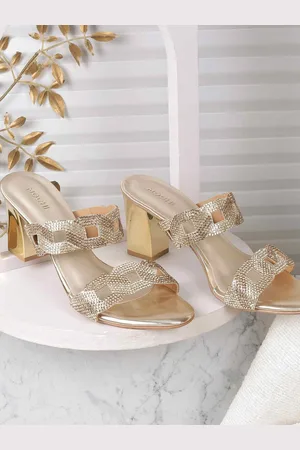 All Things Mochi Women Embellished Block Heel Sandals