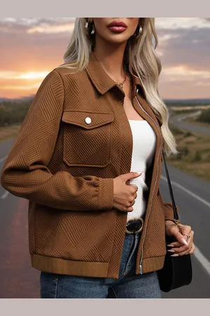 DressBerry Women Lightweight Self Design Tailored Jacket