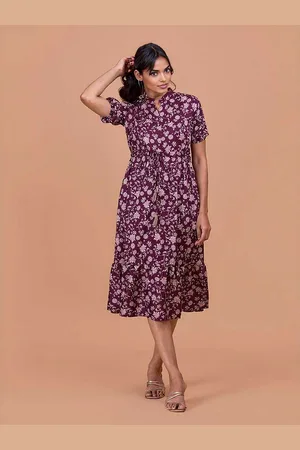 DressBerry Women Ethnic Motifs Print Fit & Flare Midi Dress