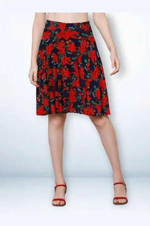 Jinfo Women Floral Printed Skirt With Inner Short