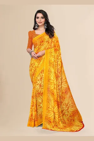 Moda Rapido Women Printed Saree With Unstiched Blouse Piece
