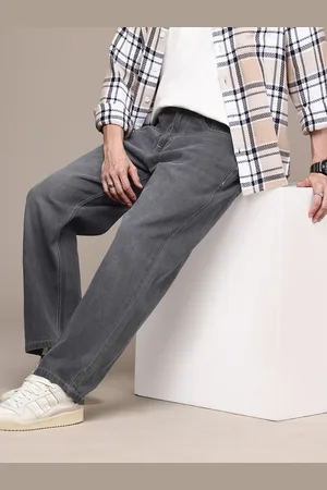 WROGN Men Pure Cotton Loose Fit Light Fade Jeans