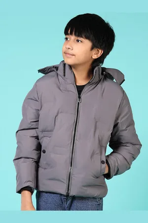 V-Mart Boys Hooded Solid Cotton Casual Padded Jacket