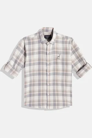 CHARCHIT Boys Comfort Tartan Checked Pure Cotton Casual Shirt