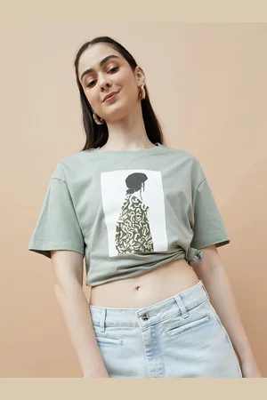 Lifestyle Women Graphic Printed Round Neck Cotton T-shirt