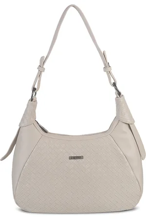 Metro Women Self Design Textured Half Moon Shoulder Bag