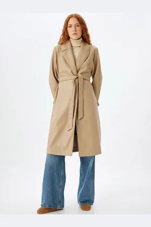 Koton Women Striped Longline Tailored Jacket