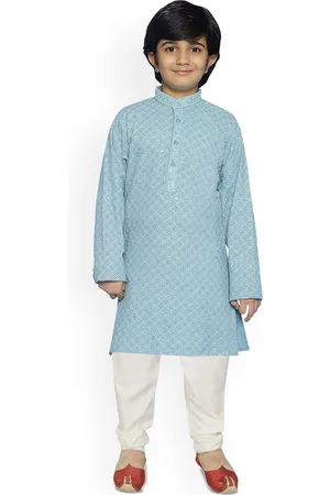 SG Boys Embroidered Regular Sequinned Kurta with Pyjamas
