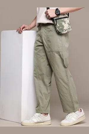 WROGN Men Oversized Pure Cotton Chinos Trousers