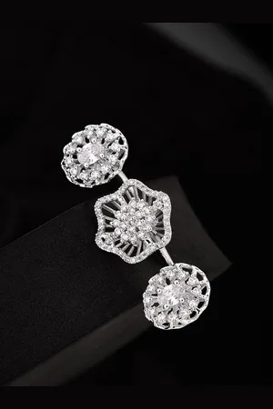 ATIBELLE Silver Plated Cubic Zirconia Stone Studded Finger Ring