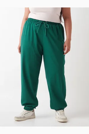 Bewakoof 1.0 Women Forest Green Oversized Cargo Joggers Plus Size