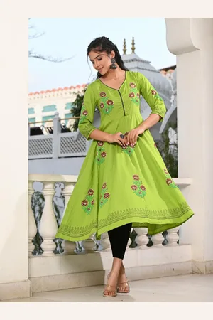 Moda Rapido Floral Printed V Neck Anarkali Kurta