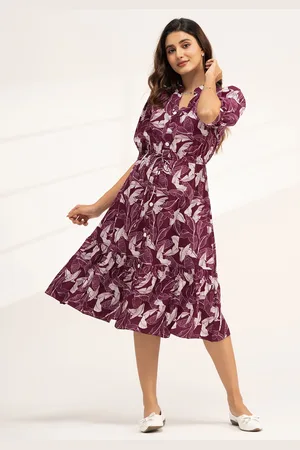 DressBerry Women Tropical Printed Fit & Flare Dress