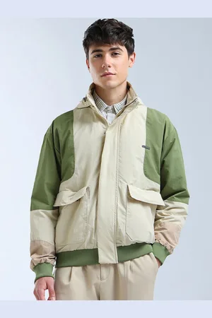 Flying Machine Men Brand Logo Colourblocked Sporty Jacket