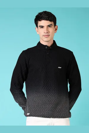V-Mart Men Printed Open Knit Pullover Sweater