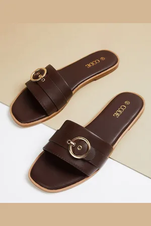 Lifestyle Women Open Toe Flats With Buckles