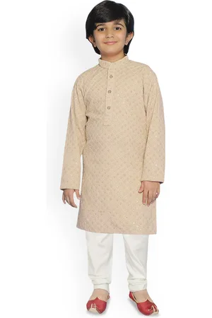 SG Boys Embroidered Regular Sequinned Kurta with Pyjamas