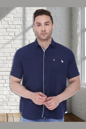 Kuons Avenue Men Smart Slim Fit Linen Cotton Casual Shirt