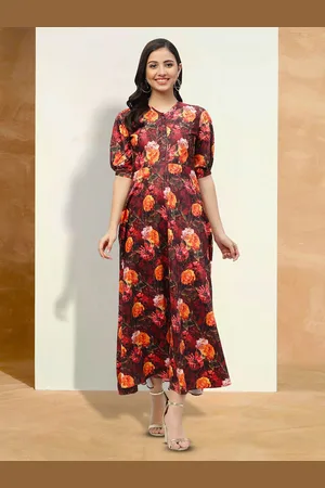 BAESD Floral Print Applique Fit & Flare Dress
