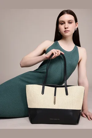 French Connection Colourblocked Oversized Structured Shoulder Bag