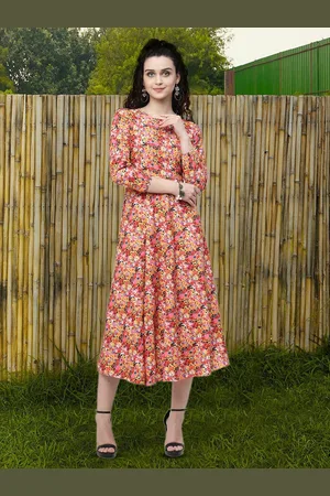 MISS AYSE Women Floral Fit & Flare Dress