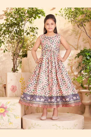 Sangria Girls Printed Gown