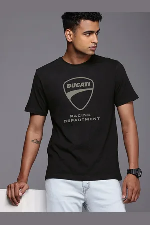 DUCATI Pure Cotton Brand Logo Printed T-shirt