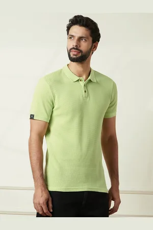 WROGN Men Self Design Polo Collar Casual T-shirt