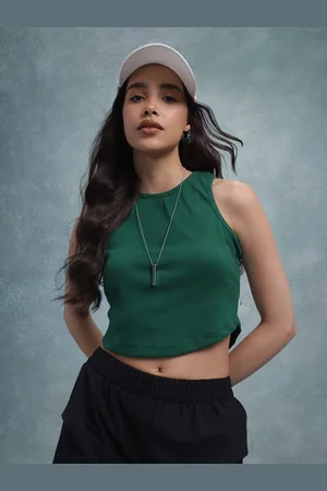 Roadster The Life Co. Ribbed Sleeveless Crop Top