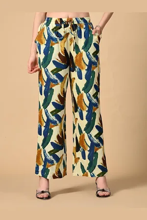 DressBerry Women Printed Straight Fit Trousers