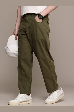 WROGN Men Oversized Pure Cotton Chinos Trousers