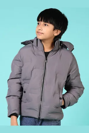 V-Mart Boys Hooded Solid Cotton Casual Padded Jacket
