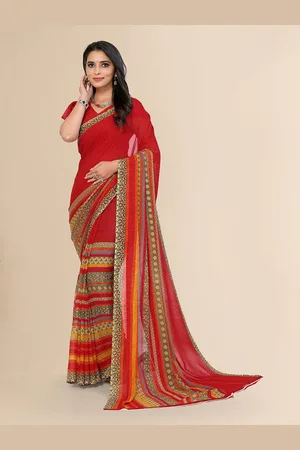 Moda Rapido Women Printed Saree With Unstiched Blouse Piece