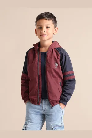 Ralph Lauren Boys Hooded Colourblocked Casual Bomber Jacket