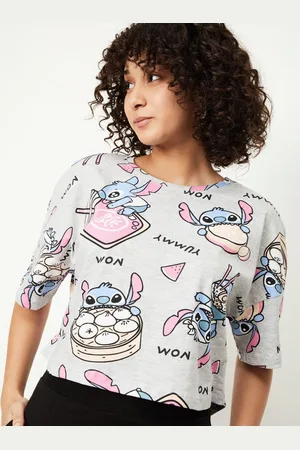 Max Collection Women Conversational Printed Round Neck Cotton T-shirt