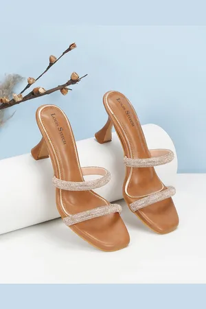 LOUIS STITCH Women Embellished Slim Heels Sandals