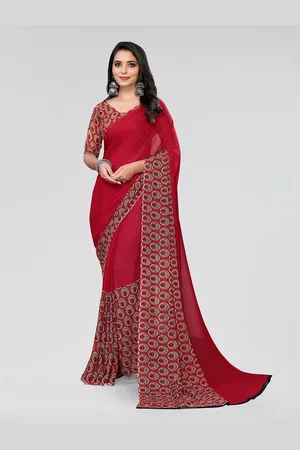 Moda Rapido Women Printed Saree With Unstiched Blouse Piece