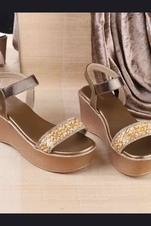 Metro Embellished Flatform Sandals
