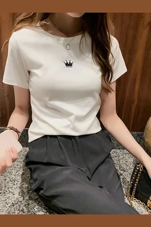 DressBerry Women Mandarin Collar T-shirt