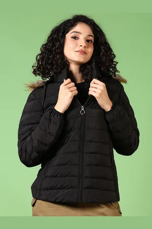V-Mart Women Hooded Solid Cotton Casual Parka Jacket