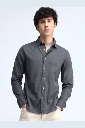 Flying Machine Men Manhattan Slim Fit Opaque Casual Shirt
