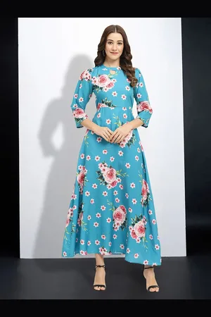 MISS AYSE Women Floral Printed Applique Fit & Flare Dress