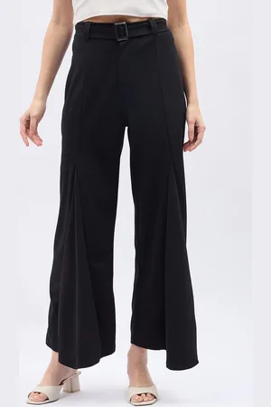 DressBerry Women Flared High-Rise Parallel Trousers
