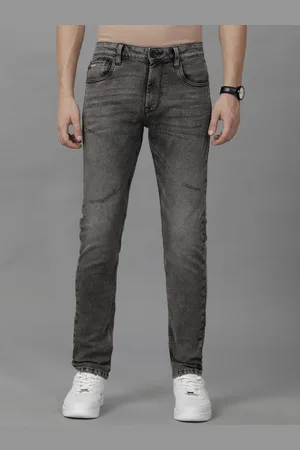 Voi Men Mid-Rise Heavy Fade Stretchable Regular Jeans With belt loops