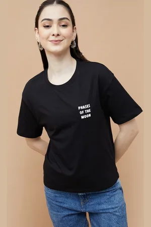 Lifestyle Women Graphic Printed Round Neck Cotton T-shirt