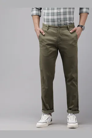Arrow Men Geometric Printed Slim Fit Low-Rise Trousers